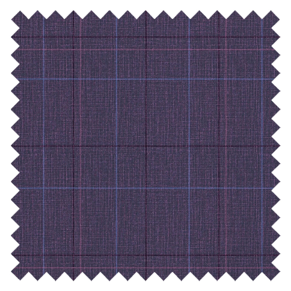 Royal Check Fabric in Rich Plum, Heather and Pink