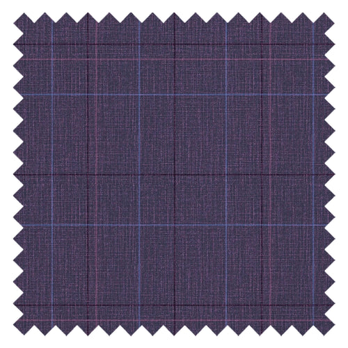 Royal Check Fabric in Rich Plum, Heather and Pink