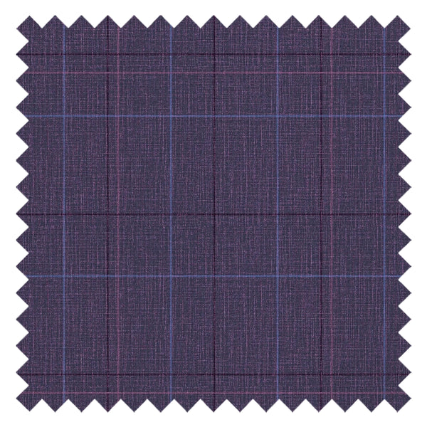 Royal Check Fabric in Rich Plum, Heather and Pink