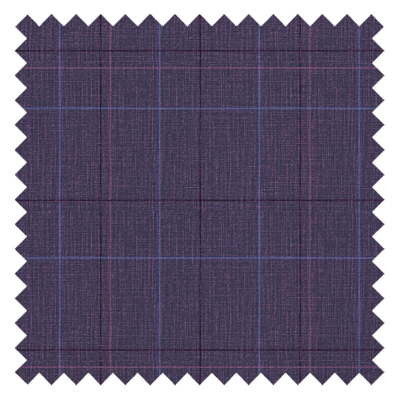 Royal Check Fabric in Rich Plum, Heather and Pink
