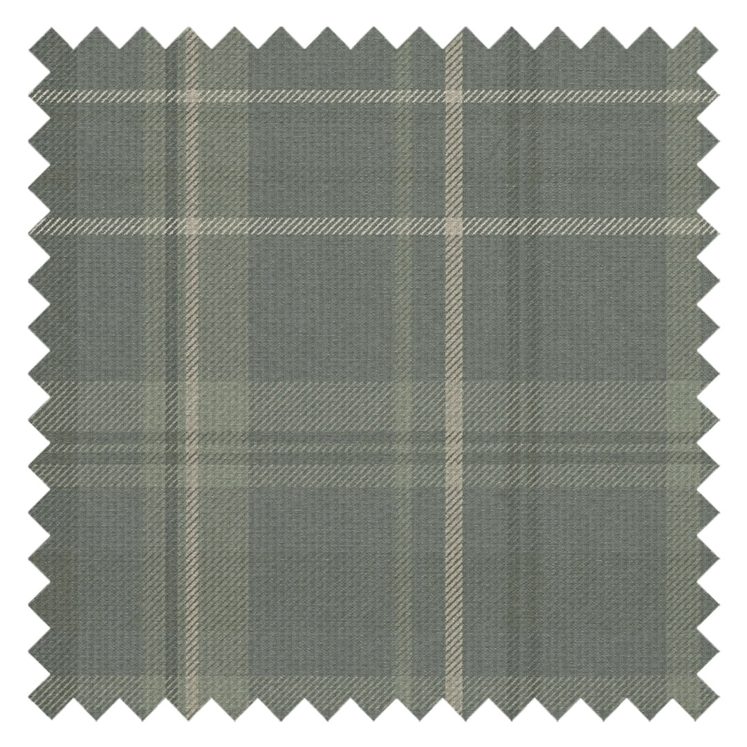 Heritage Tartan Fabric in Nettle Green and Vintage Cream