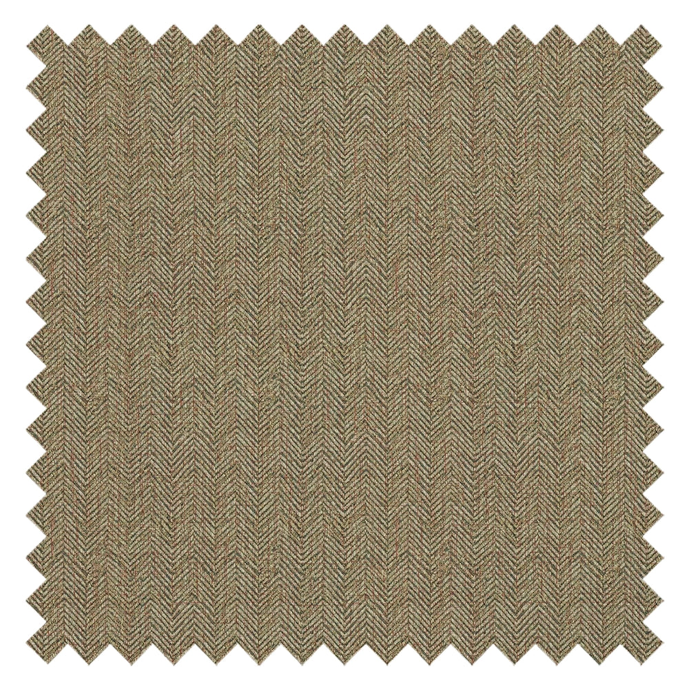 Royal Herringbone Fabric in Light Bracken Green