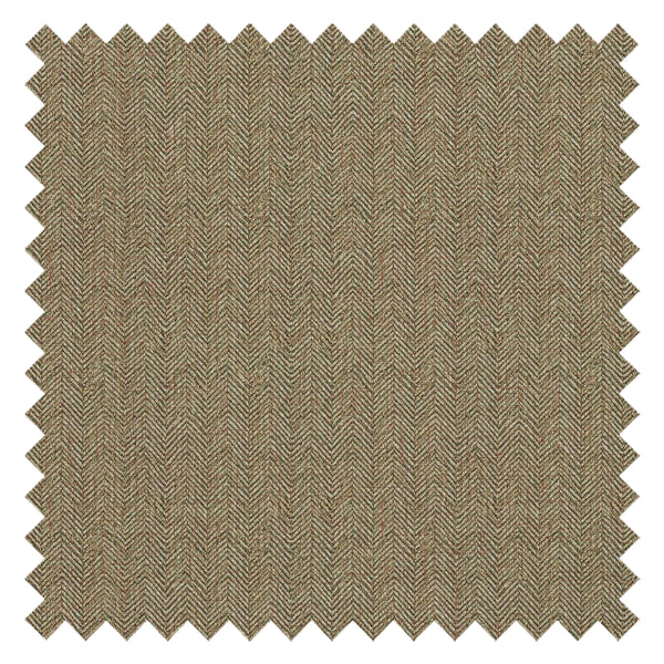 Royal Herringbone Fabric in Light Bracken Green