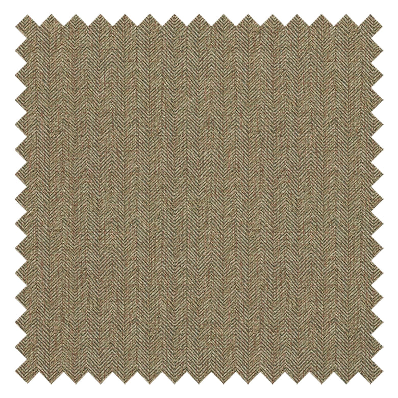 Royal Herringbone Fabric in Light Bracken Green
