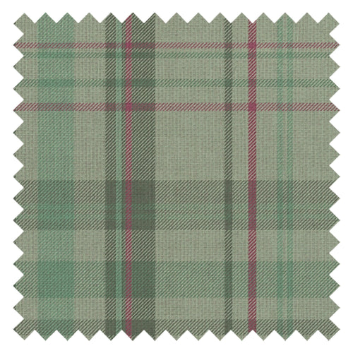 Royal Tartan Fabric in Mint, Green and Berry