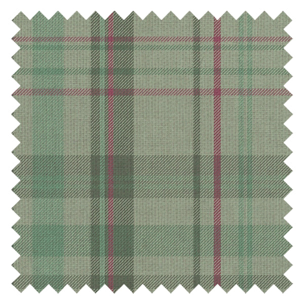 Royal Tartan Fabric in Mint, Green and Berry