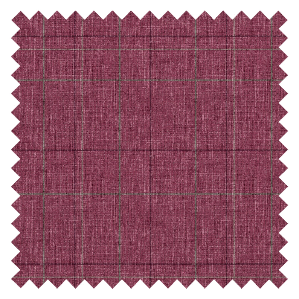 Royal Check Fabric in Berry, Rich Plum and Mint
