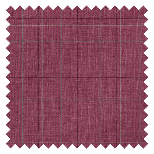 Royal Check Fabric in Berry, Rich Plum and Mint