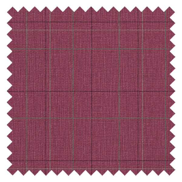 Royal Check Fabric in Berry, Rich Plum and Mint
