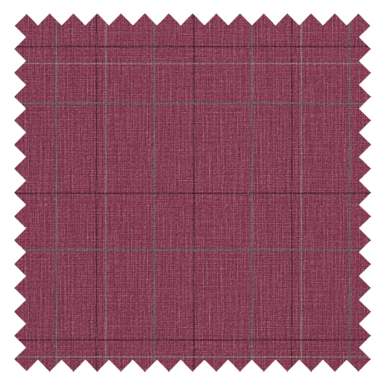 Royal Check Fabric in Berry, Rich Plum and Mint