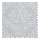 Regal Damask Fabric in Cream on Blue