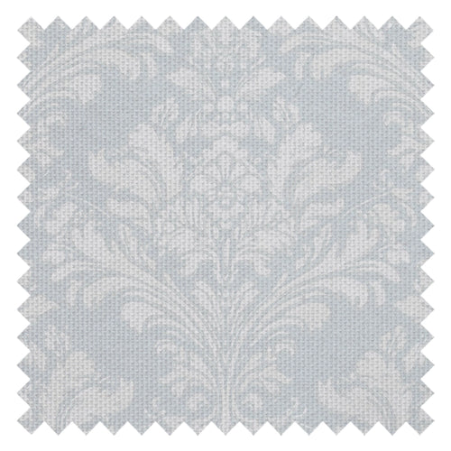 Regal Damask Fabric in Cream on Blue