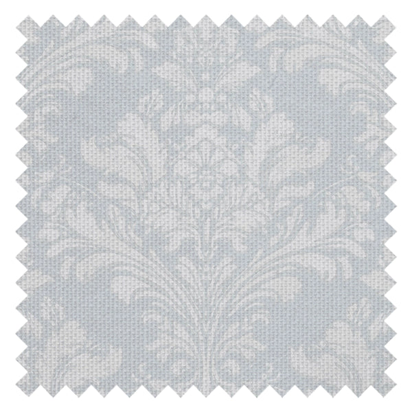 Regal Damask Fabric in Cream on Blue