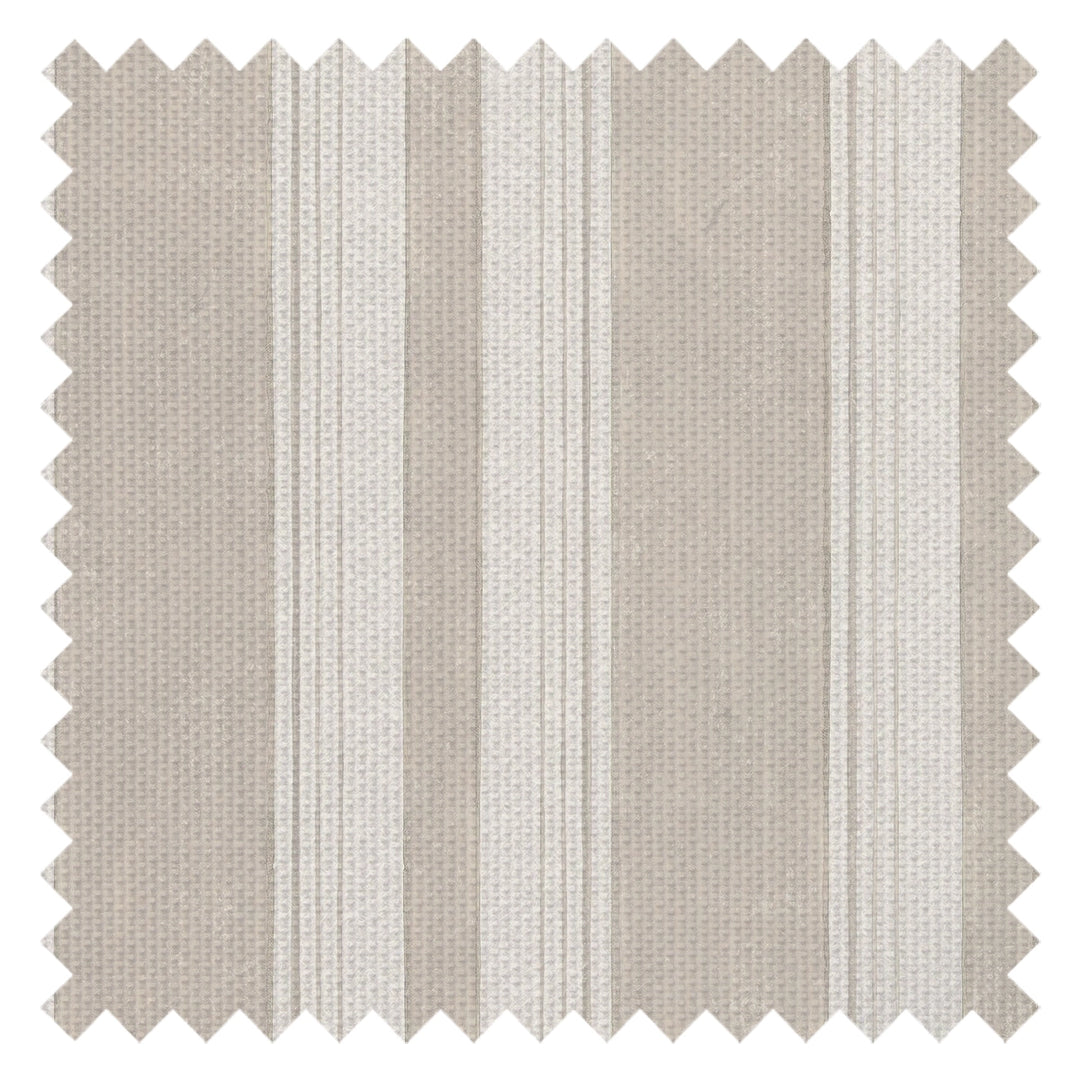 Soft Stripe Fabric in Stone on Cream