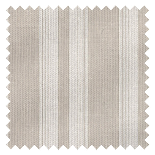 Soft Stripe Fabric in Stone on Cream