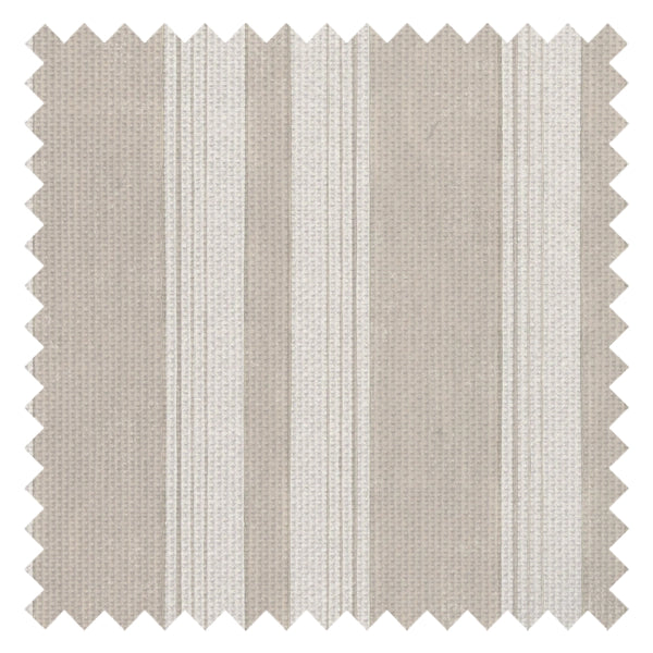 Soft Stripe Fabric in Stone on Cream
