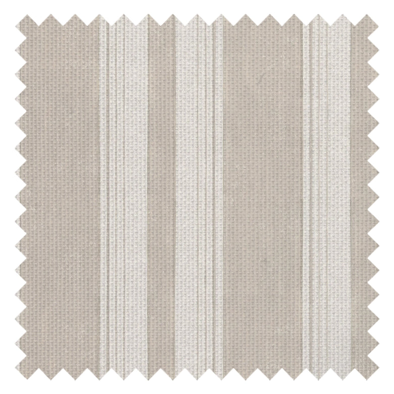 Soft Stripe Fabric in Stone on Cream