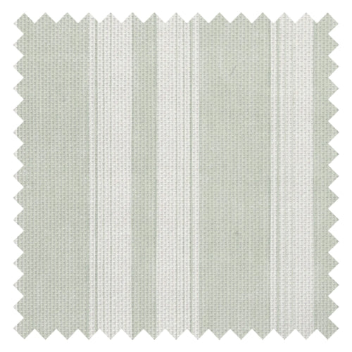 Soft Stripe Fabric in Green on Cream