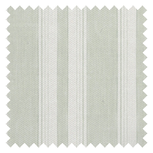 Soft Stripe Fabric in Green on Cream