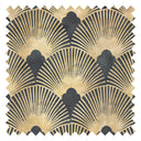 Soleil Fabric in Ink and Gold