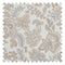 Jacobean Splendour Fabric in Blue and Hazelnut on Milk Foam