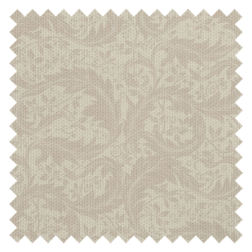 Enchanted Leaf Fabric in Latte on Warm Cream