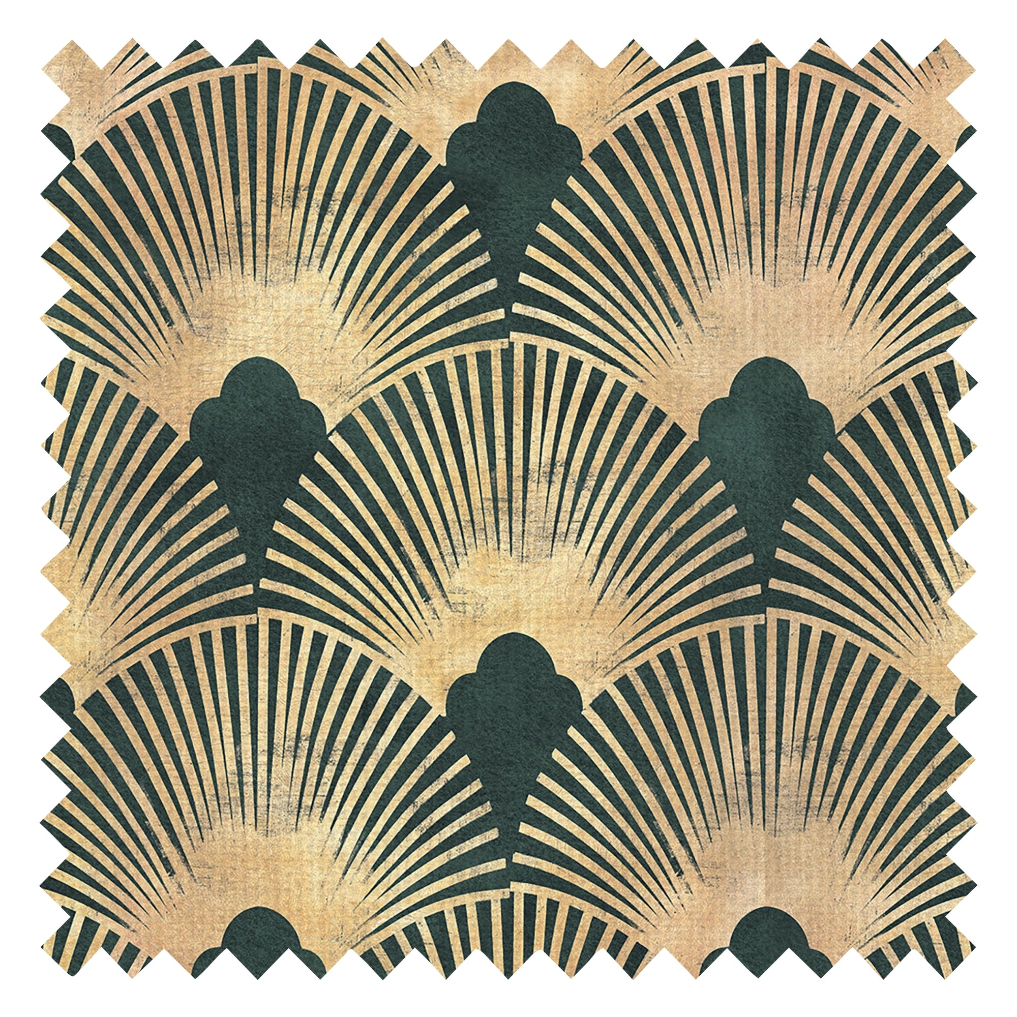 Soleil Fabric in Juniper and Gold