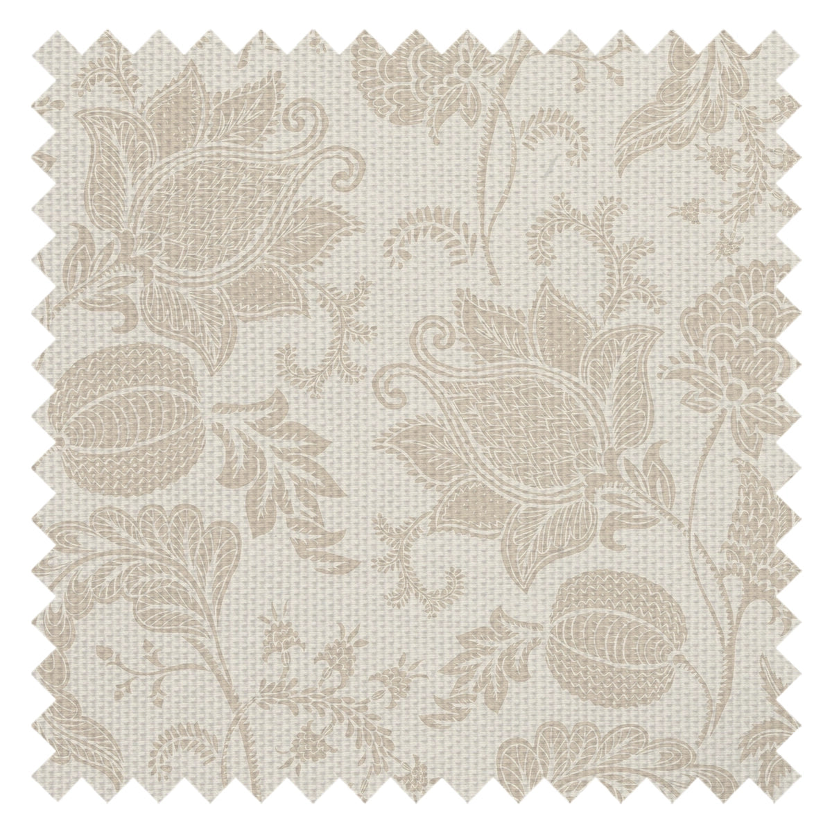 Jacobean Bloom Fabric in Latte on Warm Cream