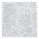 Jacobean Bloom Fabric in Light Blue on Milk White
