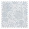 Jacobean Bloom Fabric in Light Blue on Milk White
