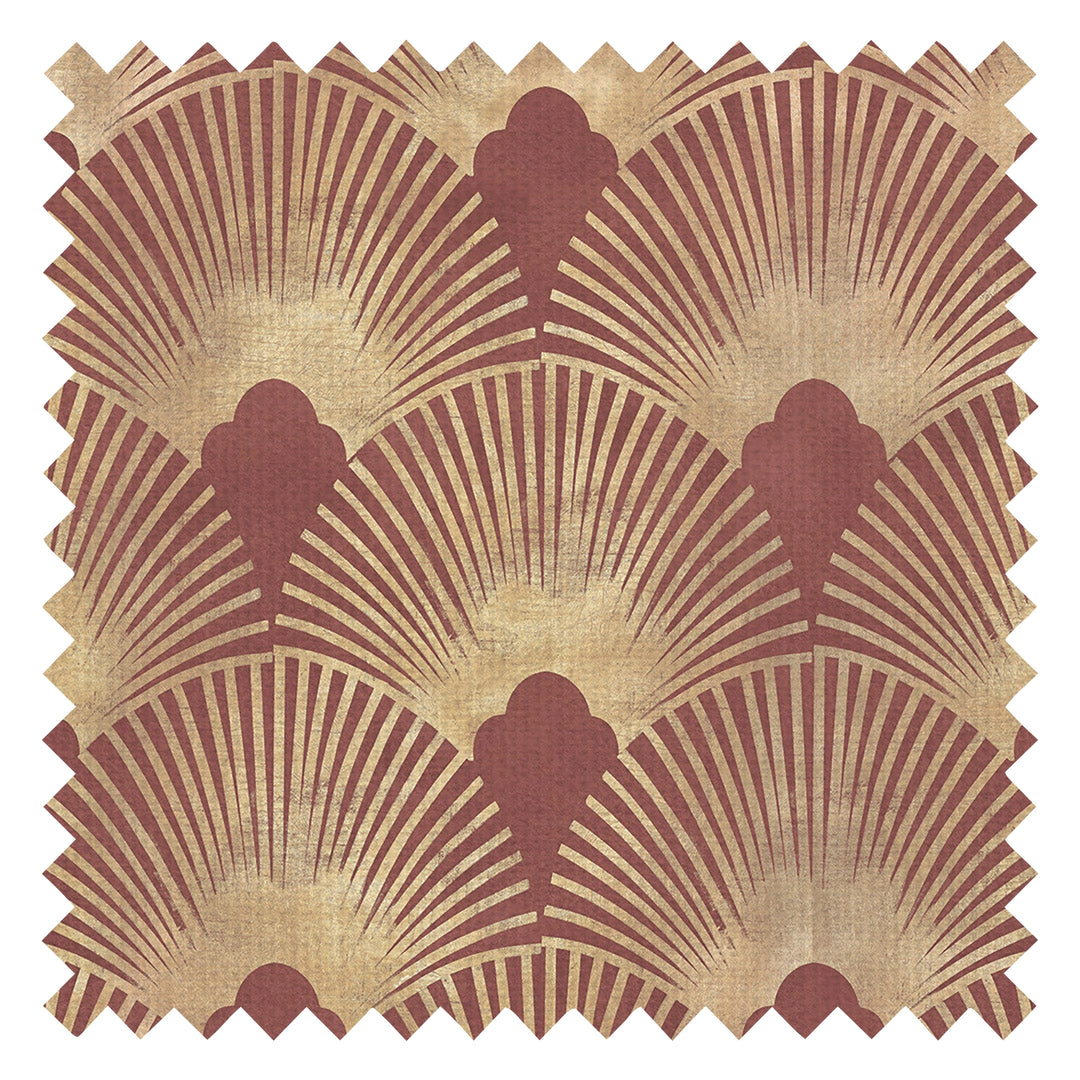 Soleil Fabric in Russet Red and Gold