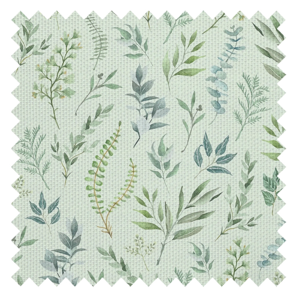 Countryside Trail Fabric in Blues and Greens on Mint