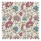 Ophelia Fabric in Raspberry, Blue and Linen Cream