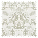 Bridgerton Damask Fabric in Soft Sage on Linen Cream
