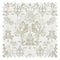 Bridgerton Damask Fabric in Soft Sage on Linen Cream