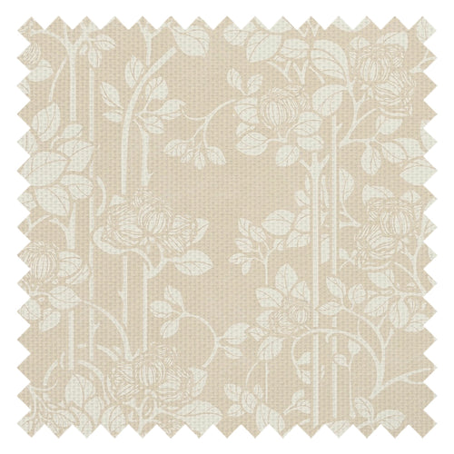 Garden Trellis Fabric in Cream on Biscuit