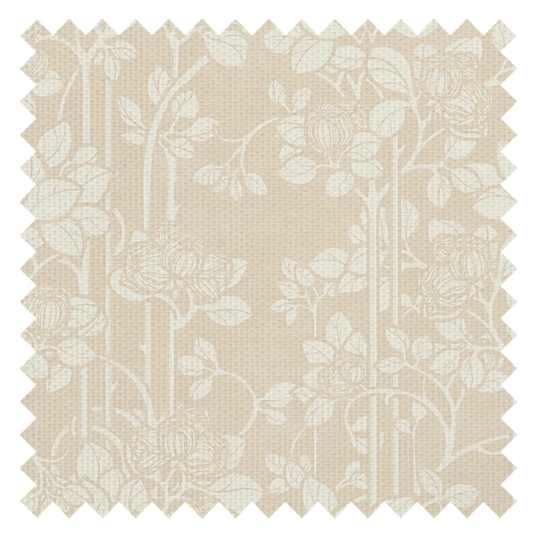 Garden Trellis Fabric in Cream on Biscuit