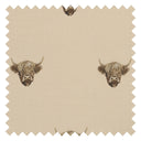 Heilan Coo Fabric in Mahogany on Rich Cream
