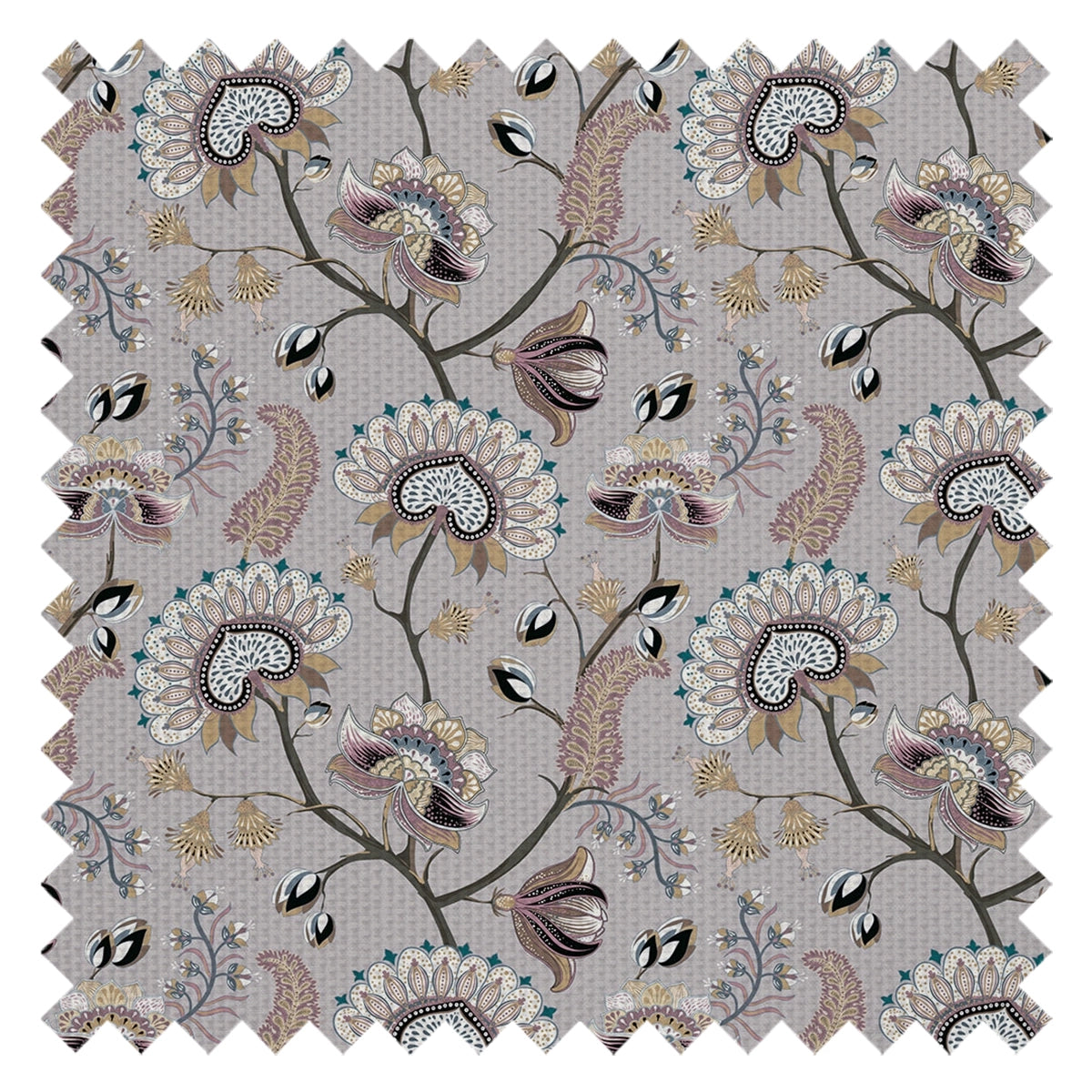 Ophelia Fabric in Shades of Mauve and Gold