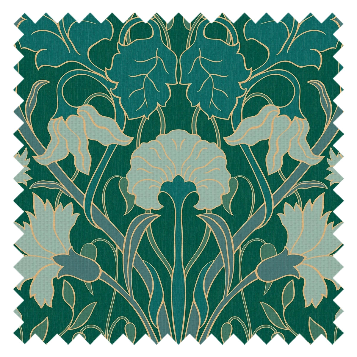Parisienne Fabric in Greens on Hunter Green