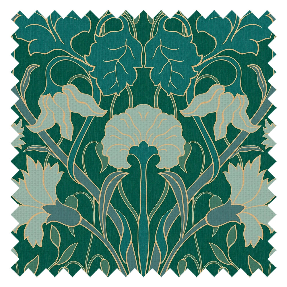 Parisienne Fabric in Greens on Hunter Green