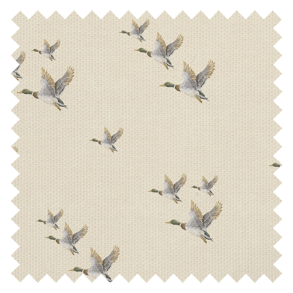 The Mallards Fabric in Buttercream