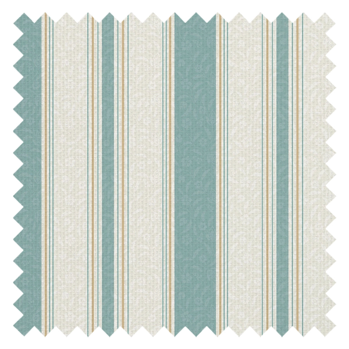 Beaumont Stripe Fabric in Aged Ivory and Seafoam