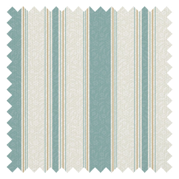 Beaumont Stripe Fabric in Aged Ivory and Seafoam