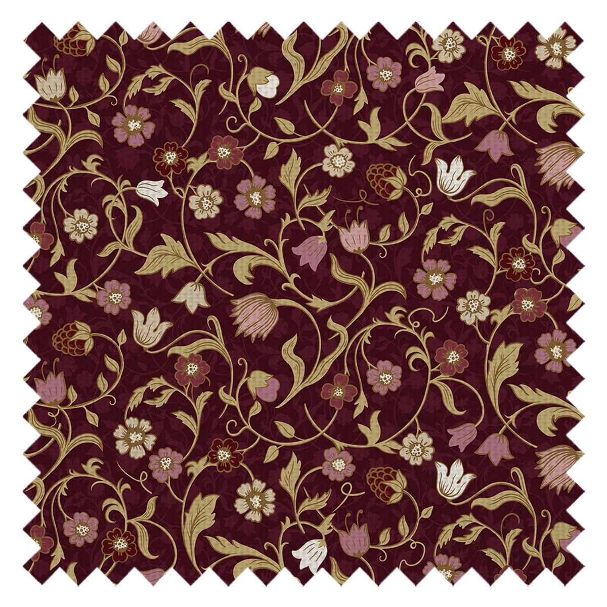 Rosehill Cottage Fabric in Soft Pink and Gold on Fig