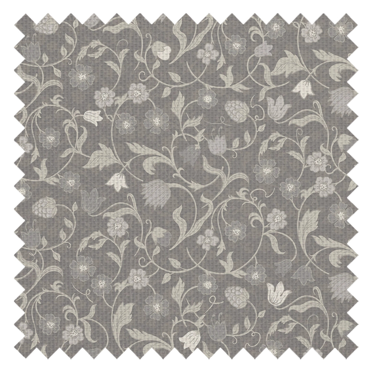 Rosehill Cottage Fabric in Vintage Cream on Earl Grey