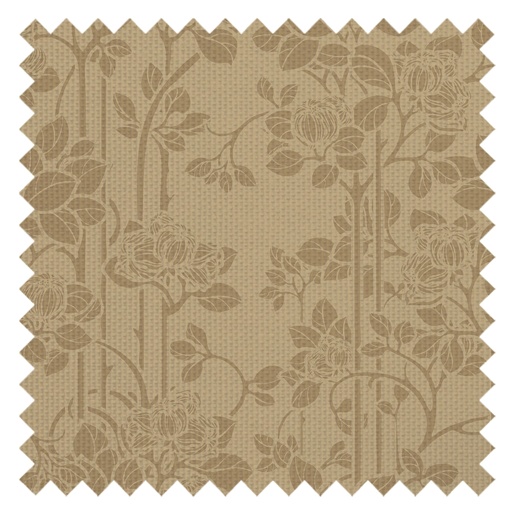 Garden Trellis Fabric in Ochre and Gold