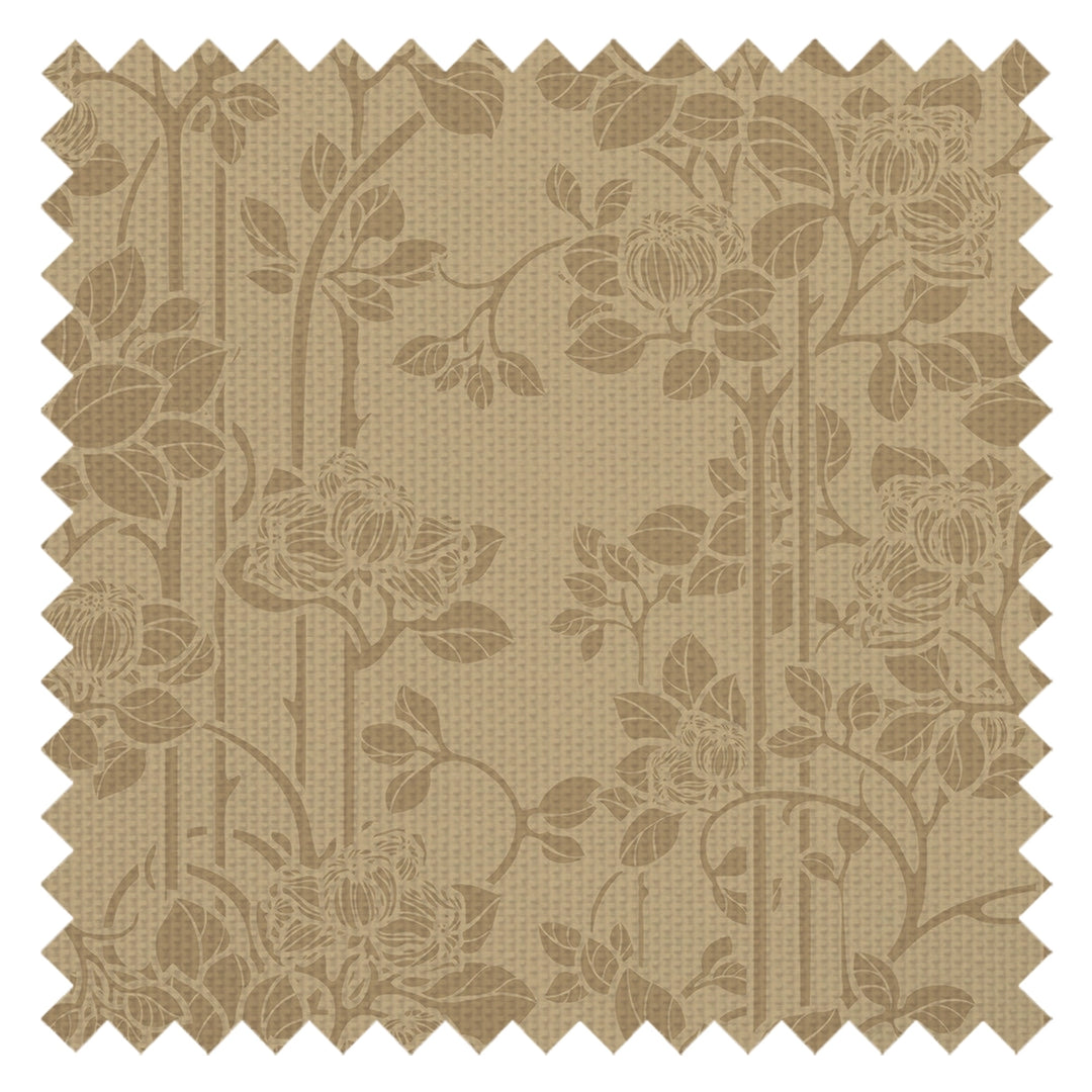Garden Trellis Fabric in Ochre and Gold